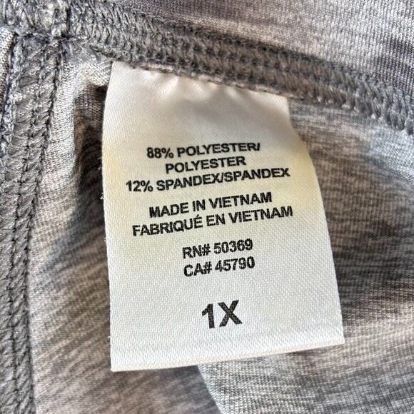 Spalding Capri Leggings Speed-Dri Women's 1X Gray Athletic / Athleisure - Picture 7 of 11